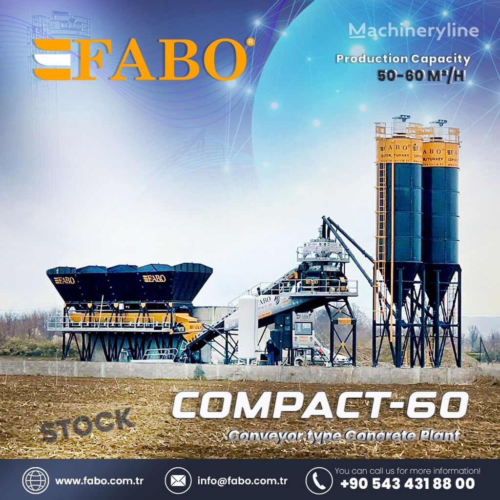 新しいFABO COMPACT-60 CONCRETE PLANT | CONVEYOR TYPE  コンクリートプラント