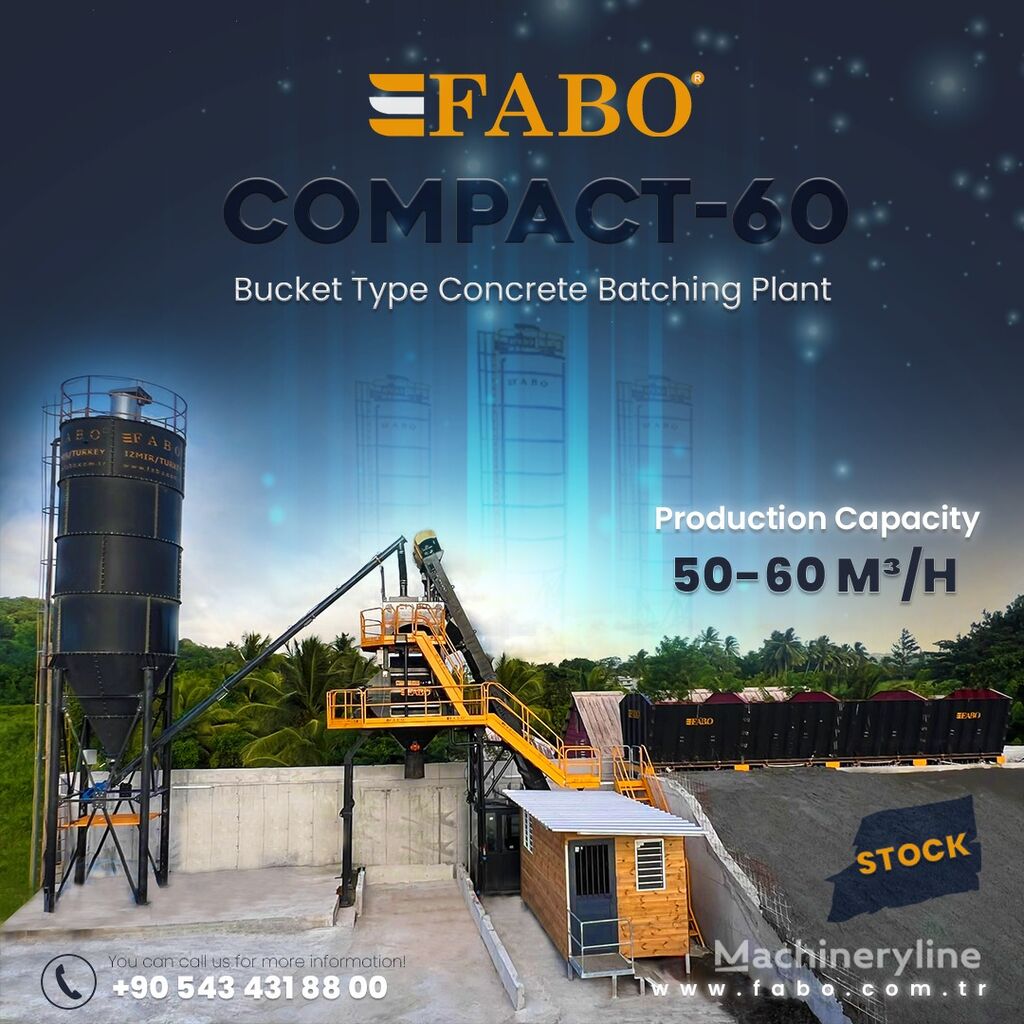 新しいFABO BETONNYY ZAVOD FABOMIX COMPACT-60 | NOVYY PROEKT | V NALIChII コンクリートプラント