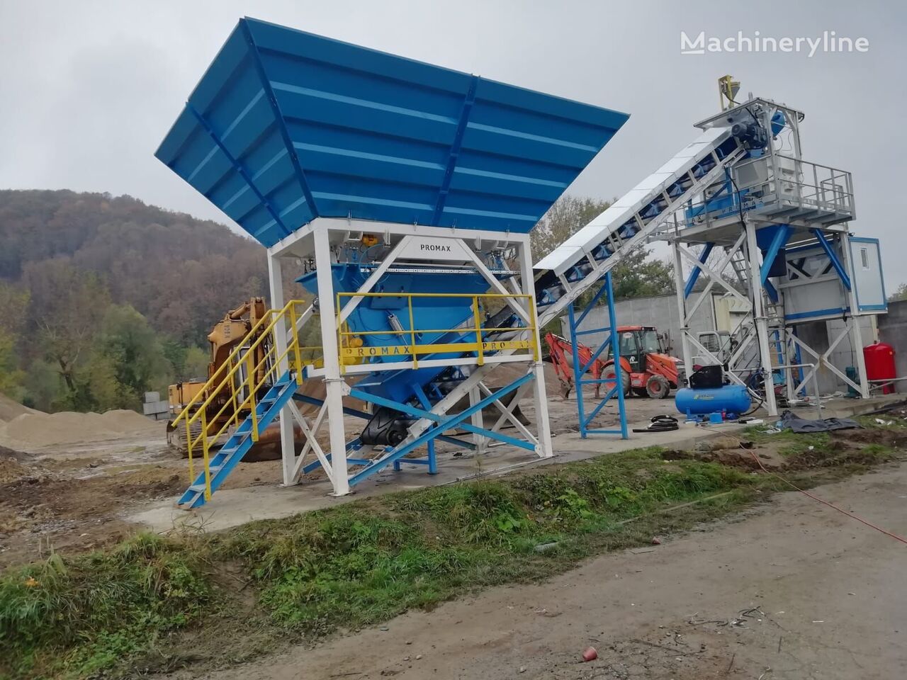 新しいPromax Compact Concrete Batching Plant C60-SNG-PLUS (60m3/h) コンクリートプラント
